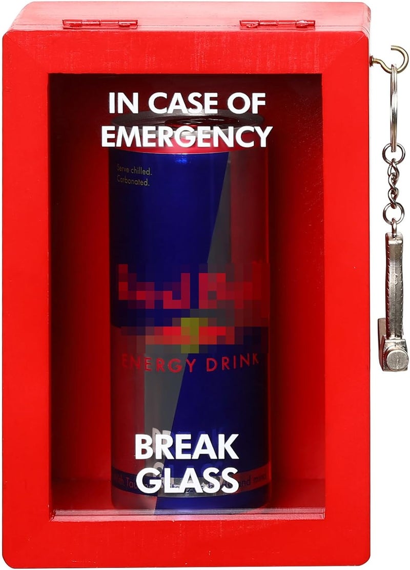 JULEASEL Funny Emergency Box w/Hammer (Large), Break in Case of Emergency Box, Personalized Unique Gifts for Men Women, Office Desk Decor, Random Things, White Elephant Gift for Friend Coworker Family - Image 3